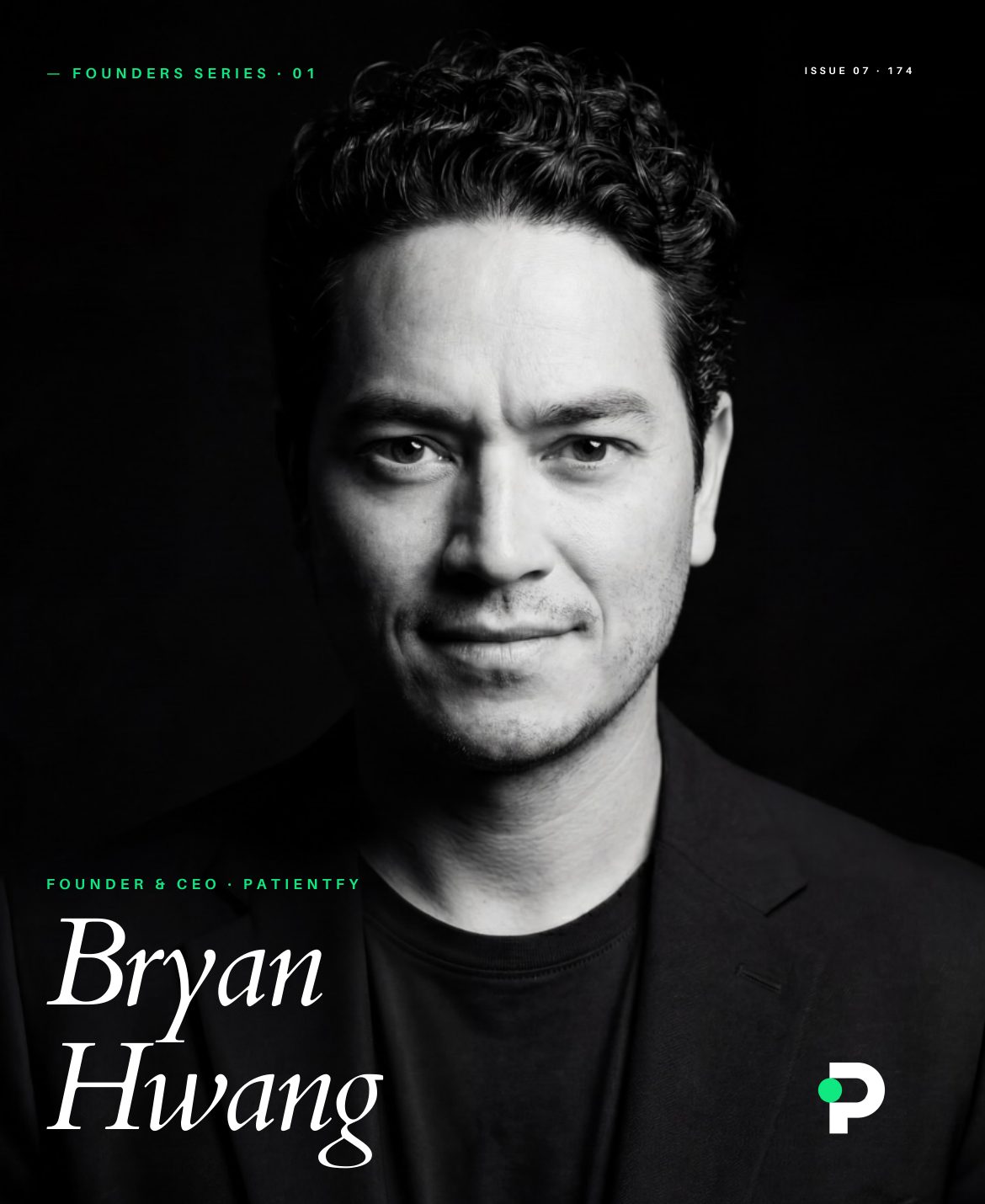 Bryan Hwang, Founder and CEO of Patientfy. Portrait from Denté magazine, Founders Series 01.