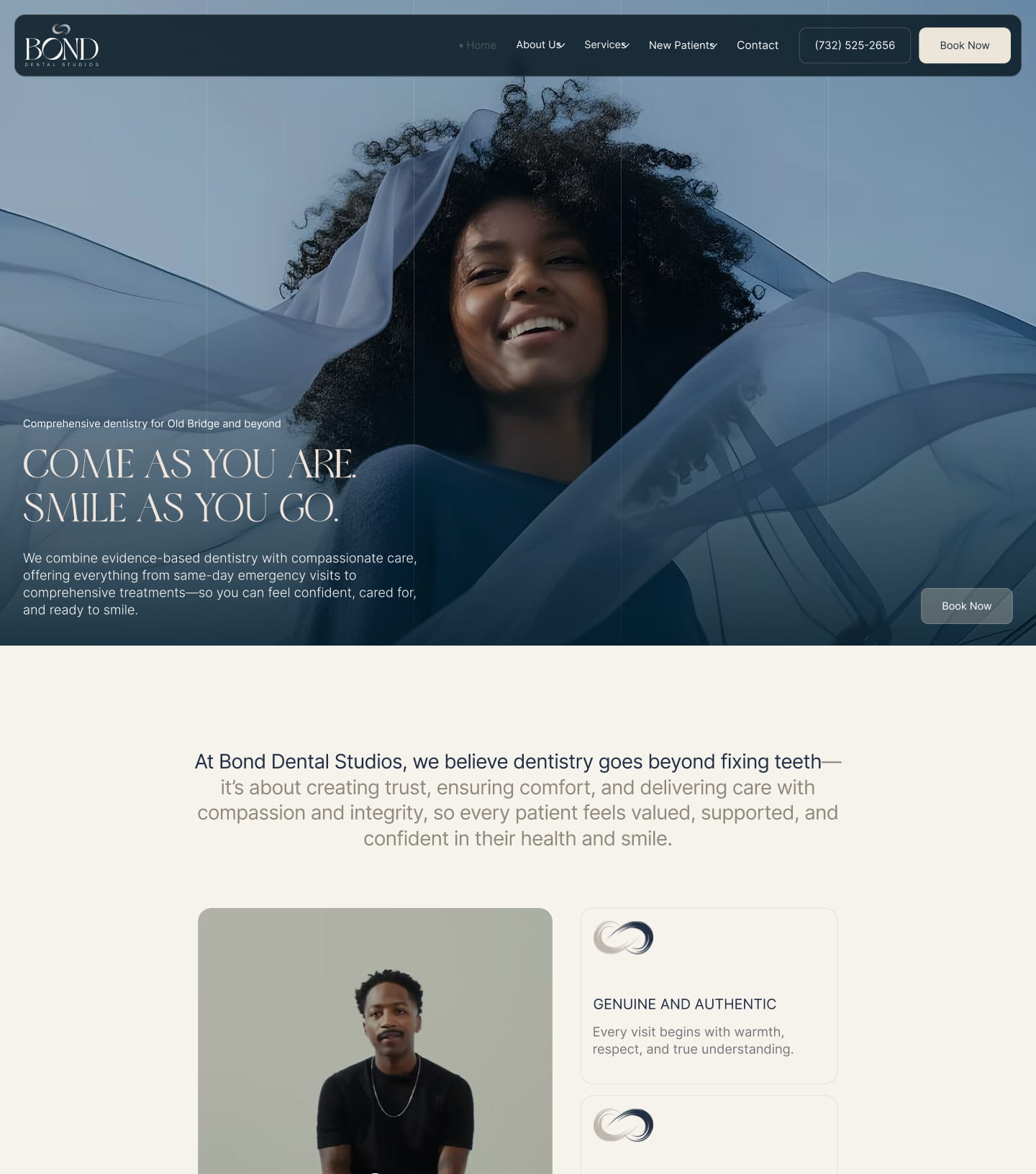 Bond Dental Studios website