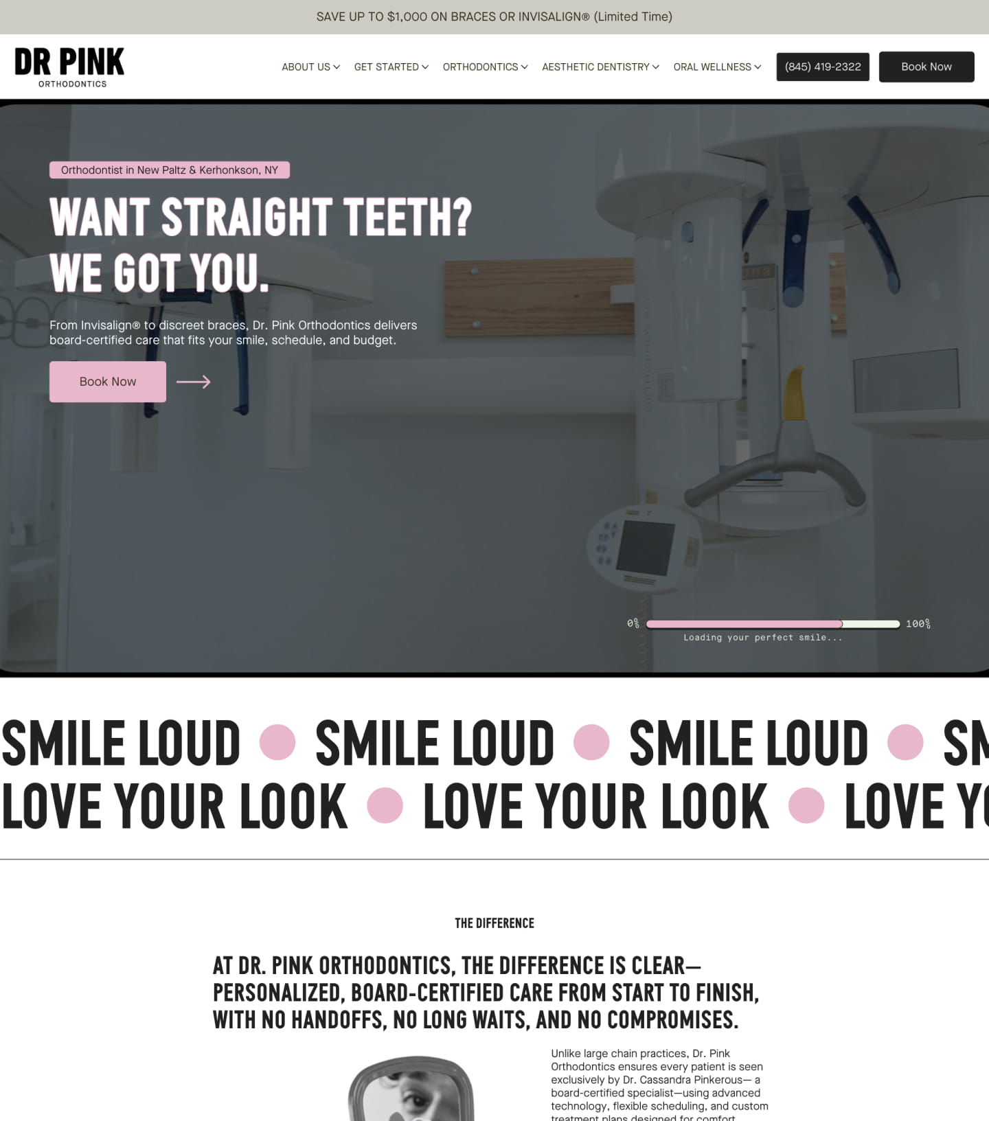 Dr. Pink Orthodontics website