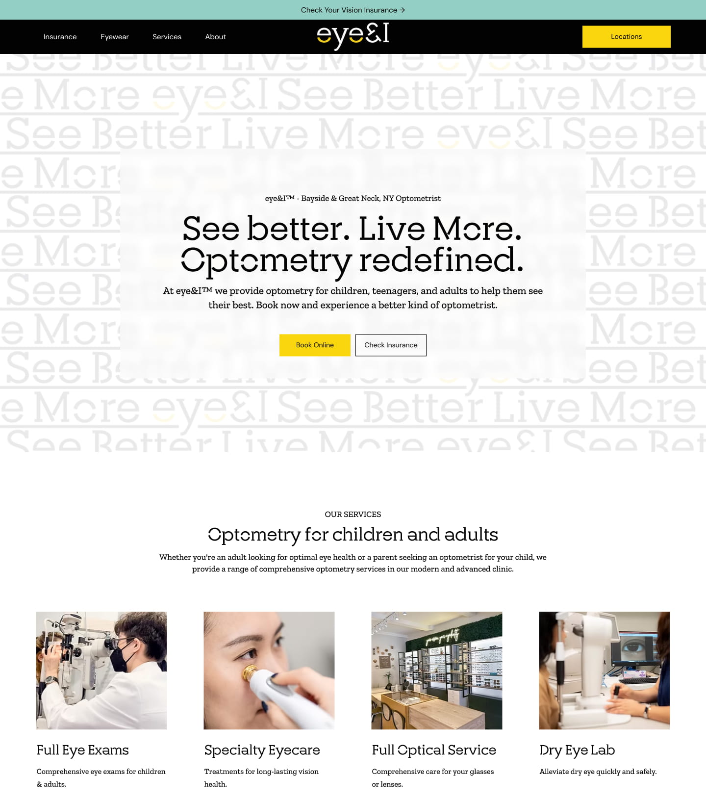 eye&I Optometry website