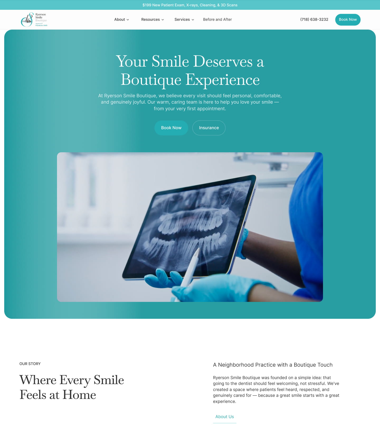 Ryerson Smile Boutique website