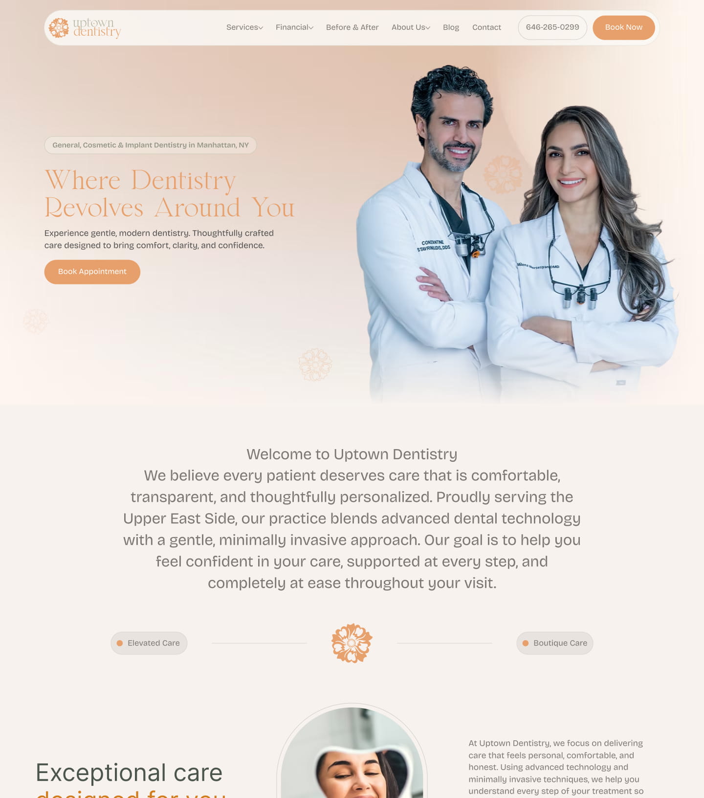 Uptown Dentistry website