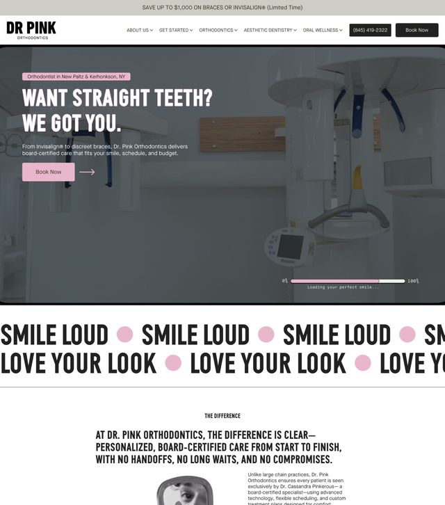 Dr. Pink Orthodontics website