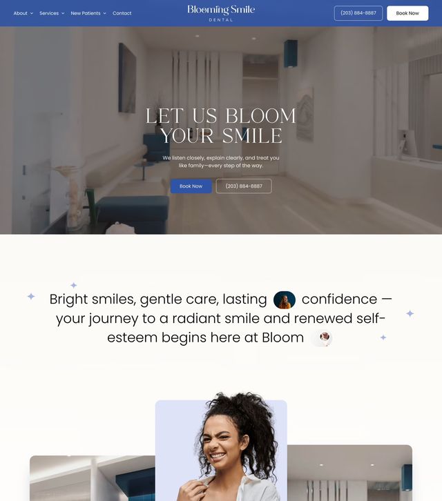 Blooming Smile Dental website