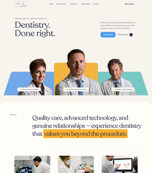 Dr. K Dental website