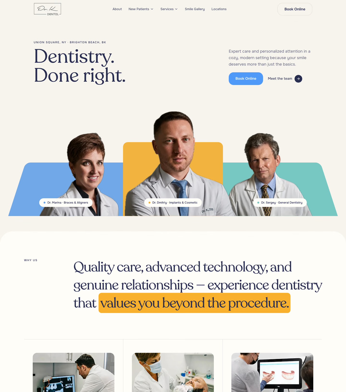 Dr. K Dental website