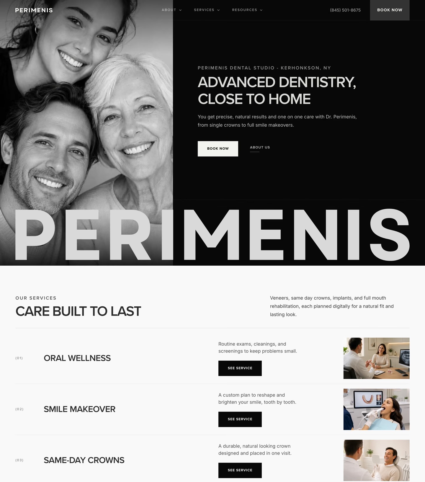 Perimenis Dental Studio website
